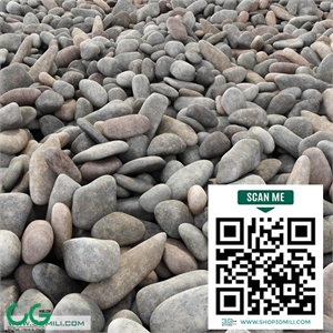 Road from sea pebbles